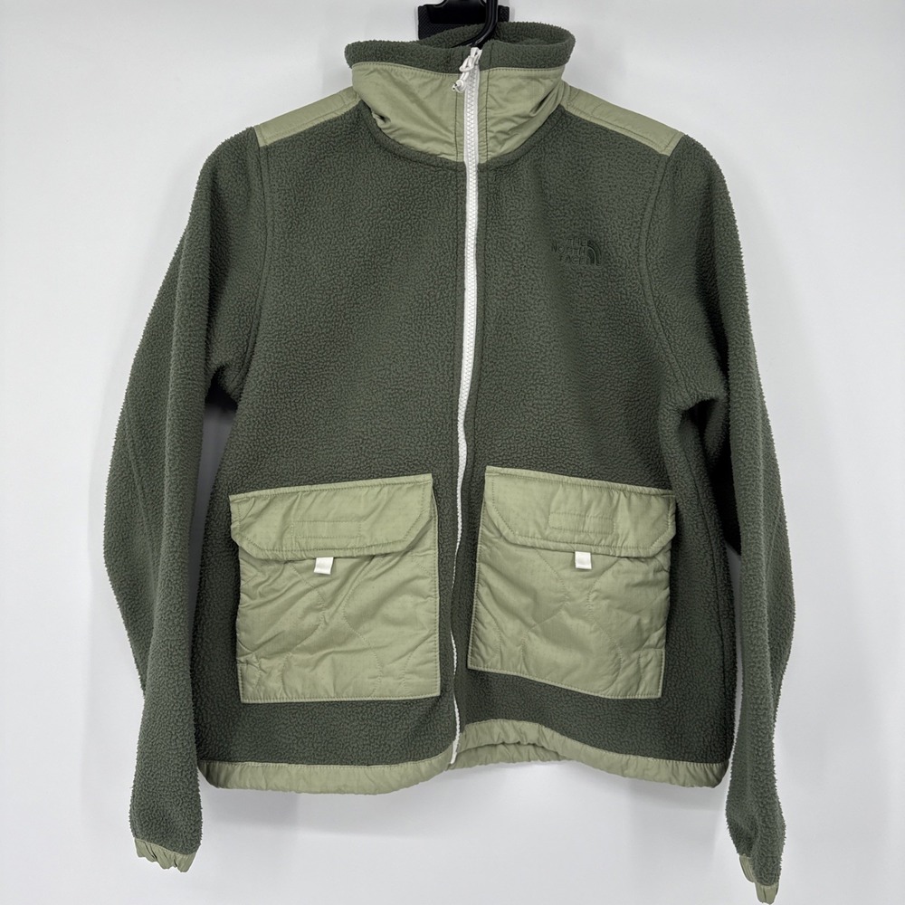 The North Face Royal Arch Fleece‎ Women's S Full-Zip Jacket Green Quilted Hiking